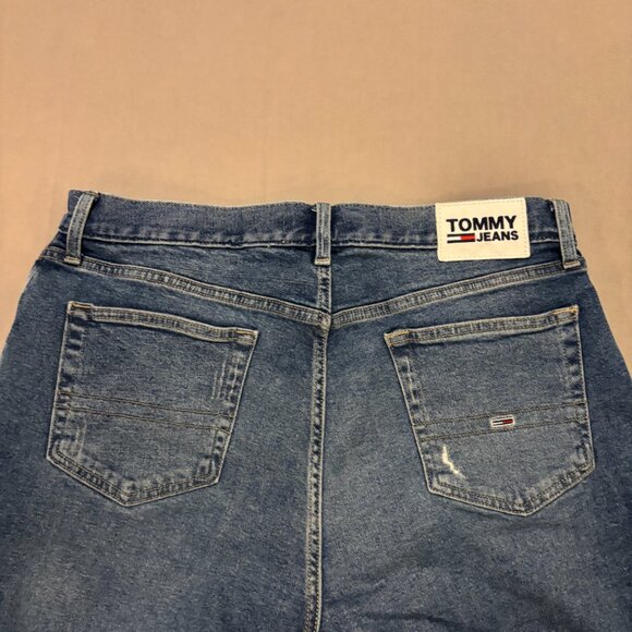 Tommy Hilfiger Jeans 34x29 Blue Straight Leg Distressed Y2K Grunge High Rise - Picture 7 of 7